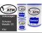 Preview: Volkswagen, Schwarz Metallic 2C, P9V: 500ml Lackdose + 500ml Klarlack + 250ml Härter - Set, von ATW Autoteile West.